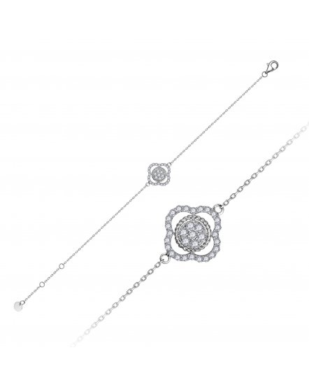 CLOVER STYLE DIAMOND BRACELET (TB862)