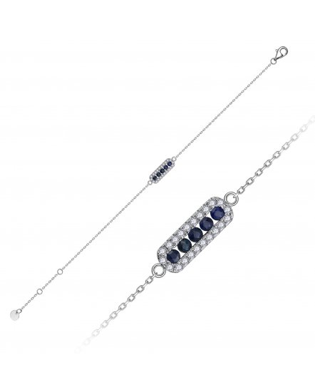STRAIGHT BAR SAPPHIRE DIAMOND BRACELET (TB864)