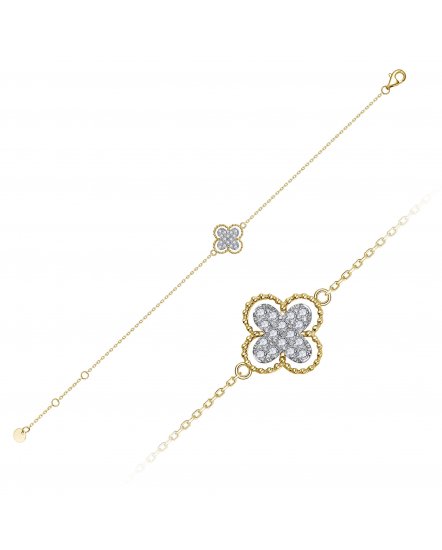 CLOVER STYLE DIAMOND BRACELET (TB869)