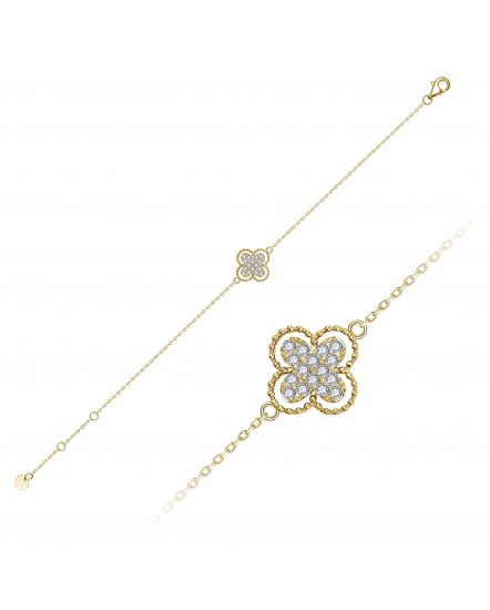 CLOVER STYLE DIAMOND BRACELET (TB869)