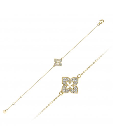 FOUR LEAF STYLE DIAMOND BRACELET (TB874)