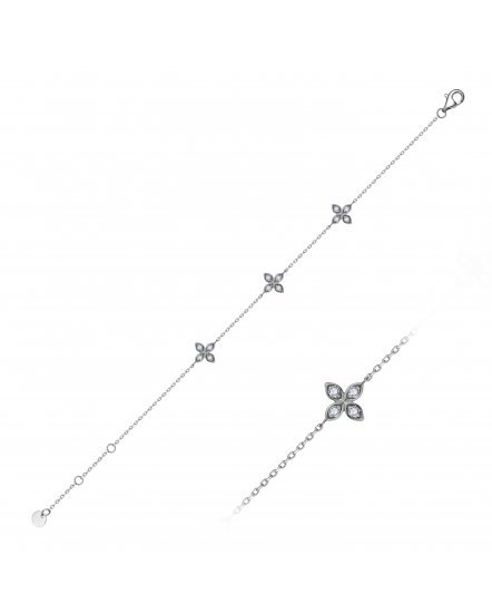 FOUR LEAF STYLE DIAMOND BRACELET (TB899)