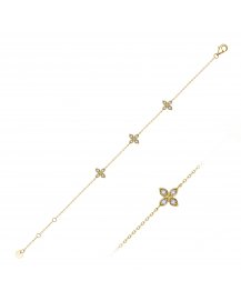 FOUR LEAF STYLE DIAMOND BRACELET (TB899)