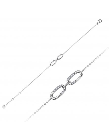 OPEN BAR LINK STYLE DIAMOND BRACELET (TB902)