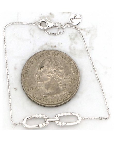 OPEN BAR LINK STYLE DIAMOND BRACELET (TB902)
