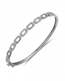 LINK STYLE DIAMOND BANGLE BRACELET (TB908)