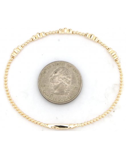 BEZEL DIAMOND FLEXIBLE BANGLE BRACELET (TB912)