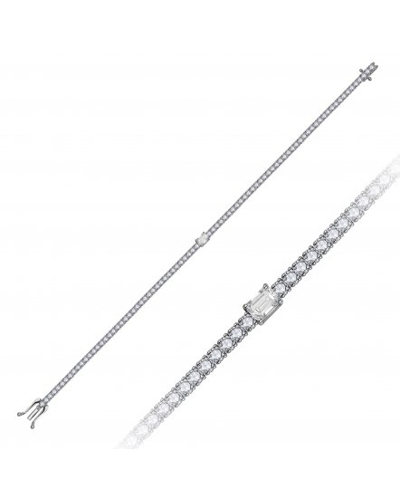 EMERALD CUT DIAMOND BRACELET (TB915)