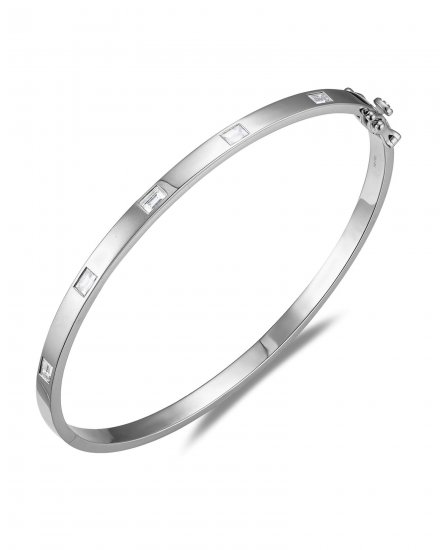 BAGUETTE DIAMOND BANGLE BRACELET (TB916)