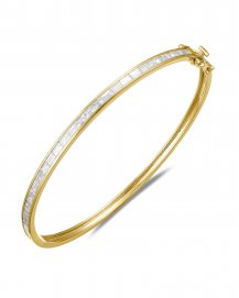 BAGUETTE DIAMOND BANGLE BRACELET (TB925)