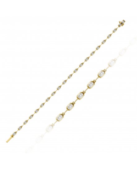 EMERALD CUT DIAMOND BRACELET (TB947)