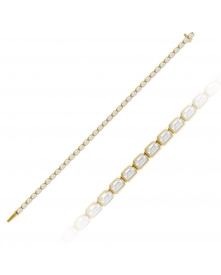 EMERALD CUT DIAMOND BRACELET (TB948)