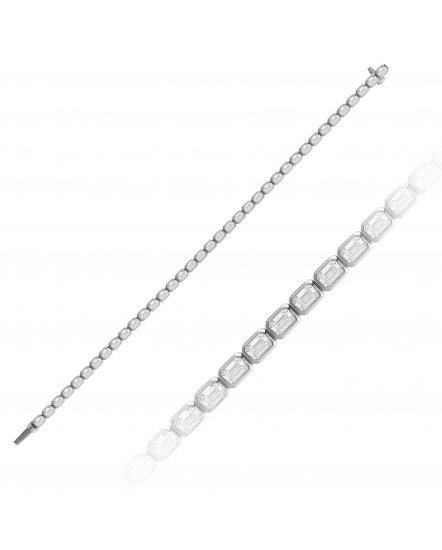 EMERALD CUT DIAMOND BRACELET (TB948)