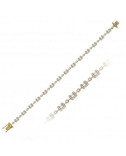 BAGUETTE DIAMOND BRACELET (TB954)