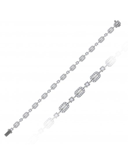 BAGUETTE DIAMOND BRACELET (TB955)