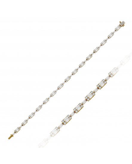 BAGUETTE DIAMOND BRACELET (TB956)