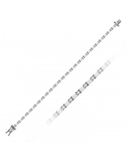 BAGUETTE DIAMOND BRACELET (TB957)