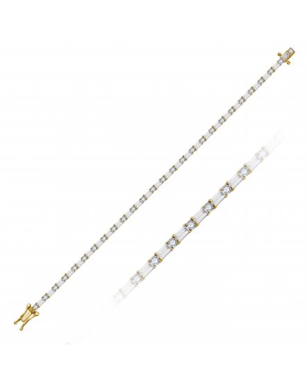 BAGUETTE DIAMOND BRACELET (TB957)