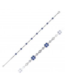 CLOVER STYLE SAPPHIRE DIAMOND BRACELET (TB969)