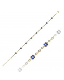 CLOVER STYLE SAPPHIRE DIAMOND BRACELET (TB969)