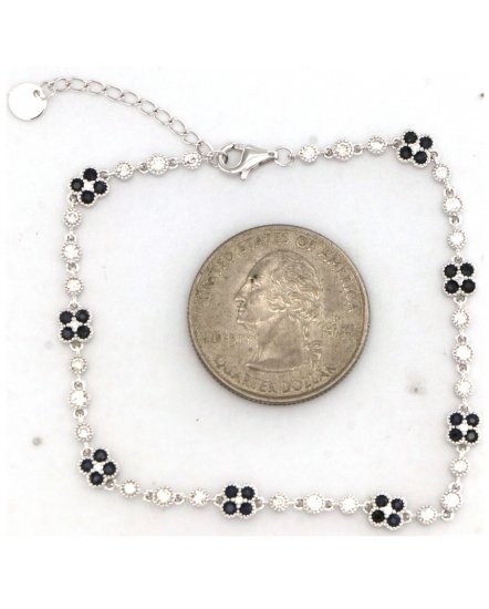 CLOVER STYLE SAPPHIRE DIAMOND BRACELET (TB969)