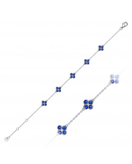 CLOVER STYLE SAPPHIRE DIAMOND BRACELET (TB977)