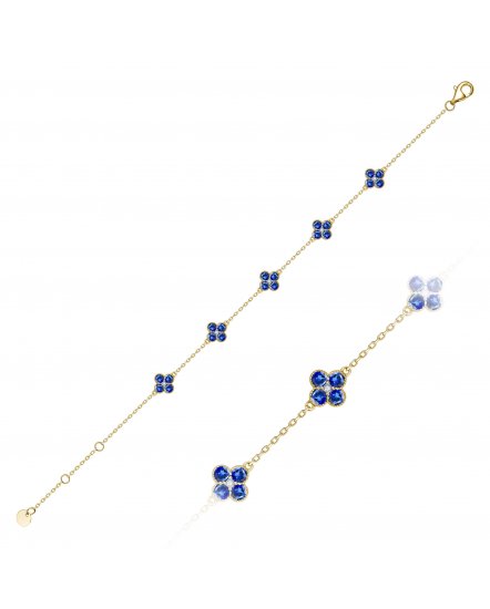 CLOVER STYLE SAPPHIRE DIAMOND BRACELET (TB977)