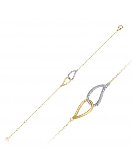 INTER LINKED STYLE PEAR DIAMOND BRACELET (TB991)