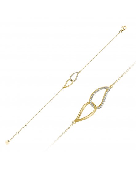 INTER LINKED STYLE PEAR DIAMOND BRACELET (TB991)