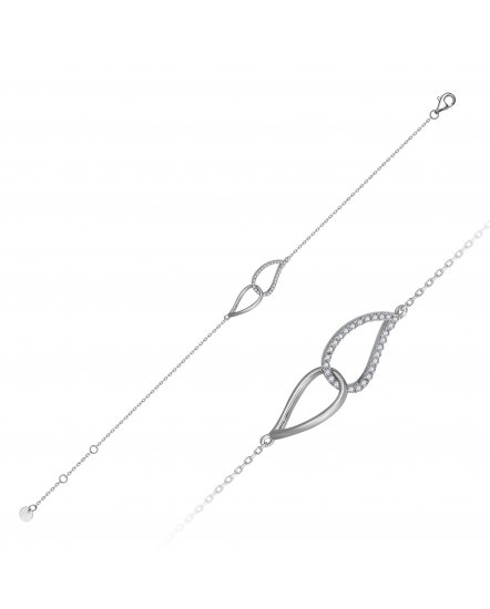 INTER LINKED STYLE PEAR DIAMOND BRACELET (TB991)