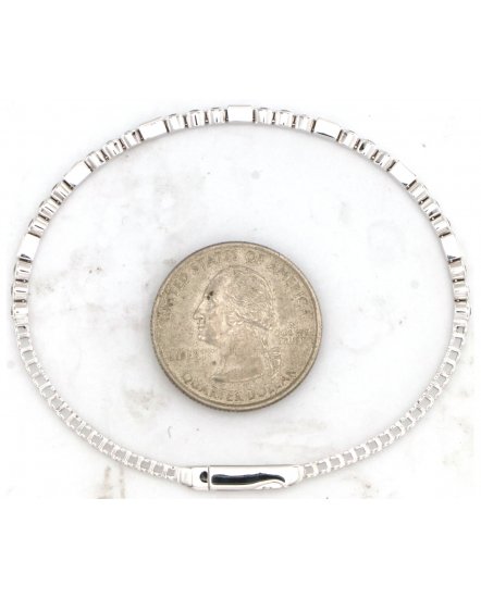 BAGUETTE DIAMOND FLEXIBLE BANGLE BRACELET (TB997)