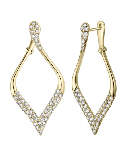 MARQUISE STYLE DIAMOND HOOPS (TE1015)