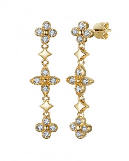 CLOVER STYLE DIAMOND DANGLING (TE1018)