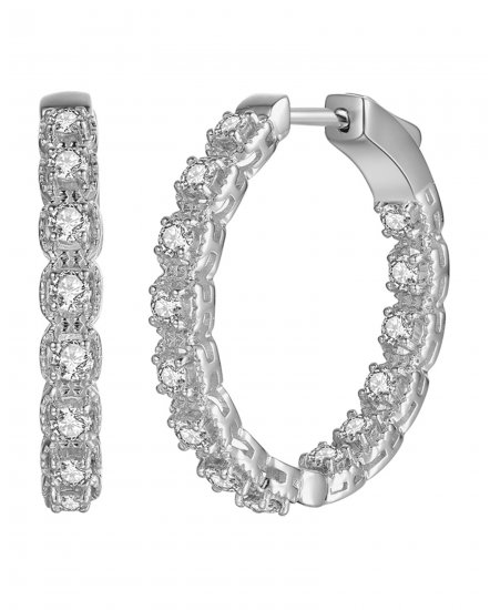 INSIDE OUTSIDE DIAMOND HOOPS (TE1021)