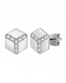 HEXAGON STYLE DIAMOND STUDS (TE1025)