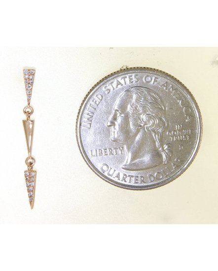 TRIANGLE STYLE DIAMOND DANGLING (TE1028)