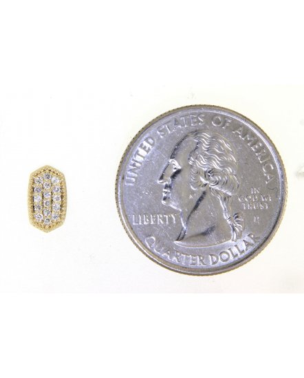 HEXAGON STYLE DIAMOND STUDS (TE1037)