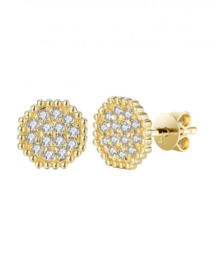 OCTAGON STYLE DIAMOND STUDS (TE1040)