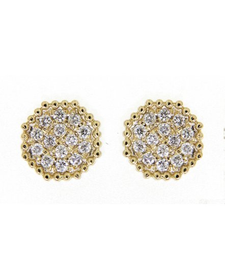 OCTAGON STYLE DIAMOND STUDS (TE1040)