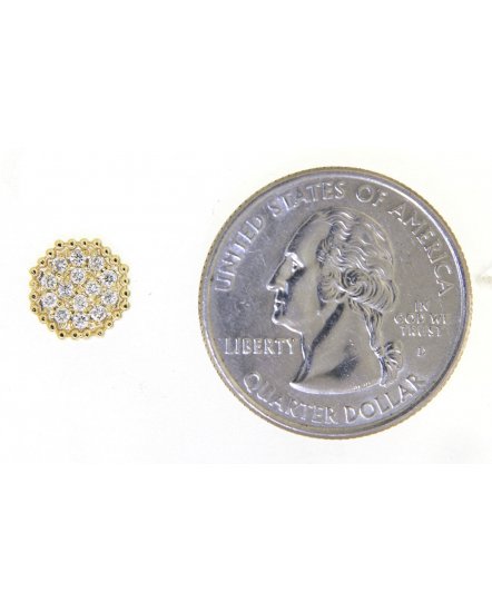 OCTAGON STYLE DIAMOND STUDS (TE1040)