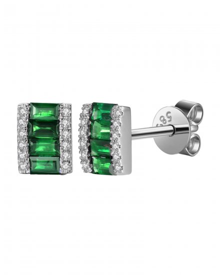 COLORED STONE DIAMOND STUDS (TE1041)