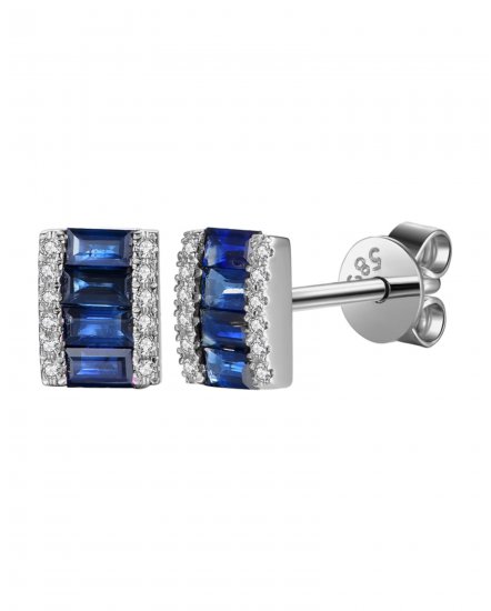 COLORED STONE DIAMOND STUDS (TE1041)