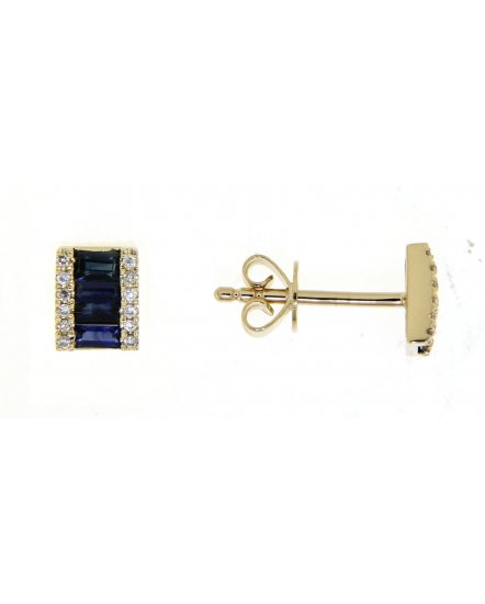 COLORED STONE DIAMOND STUDS (TE1041)