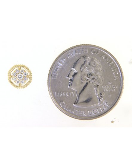 OCTAGON STYLE DIAMOND STUDS (TE1043)