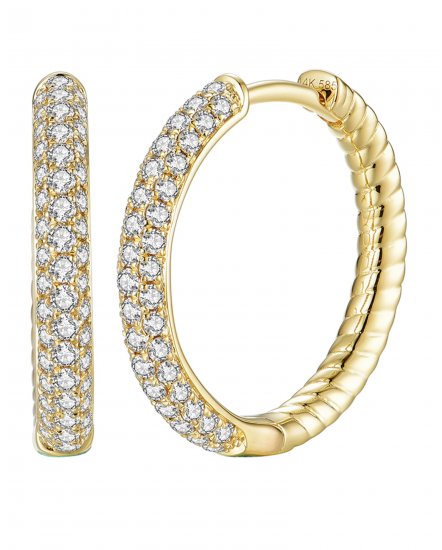 PAVE DIAMOND HOOPS (TE1046)
