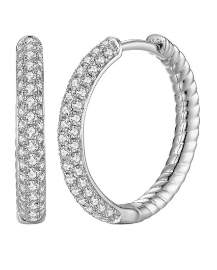 PAVE DIAMOND HOOPS (TE1046)