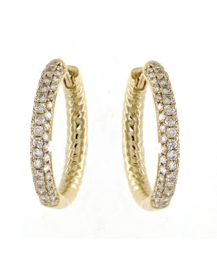 PAVE DIAMOND HOOPS (TE1046)