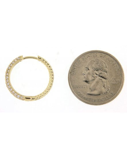 PAVE DIAMOND HOOPS (TE1046)