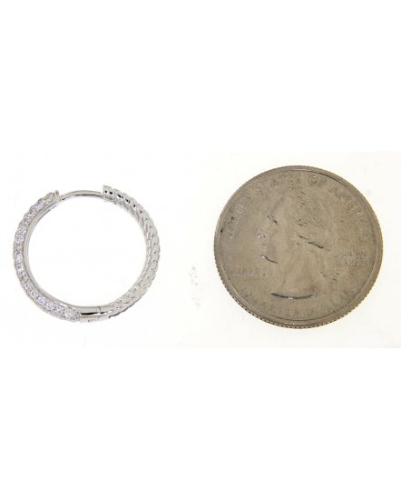 PAVE DIAMOND HOOPS (TE1046)