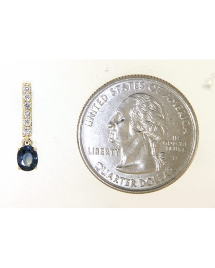STRAIGHT BAR  STYLE SAPPHIRE DIAMOND DANGLING (TE1047)